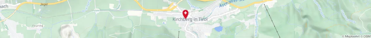 Kartendarstellung des Standorts für Apotheke Kirchberg in 6365 Kirchberg